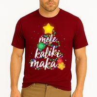 Hawaiian Christmas Mele Kaliki Maka Hibiscus Tree Cooling Performance Crew T-Shirt