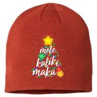 Hawaiian Christmas Mele Kaliki Maka Hibiscus Tree Sustainable Beanie