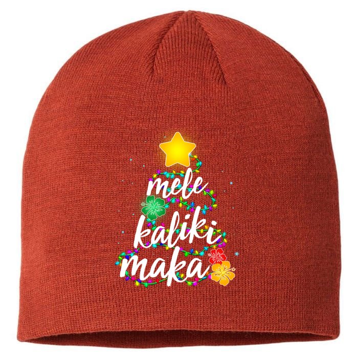 Hawaiian Christmas Mele Kaliki Maka Hibiscus Tree Sustainable Beanie