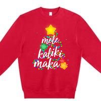 Hawaiian Christmas Mele Kaliki Maka Hibiscus Tree Premium Crewneck Sweatshirt