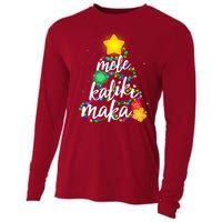 Hawaiian Christmas Mele Kaliki Maka Hibiscus Tree Cooling Performance Long Sleeve Crew