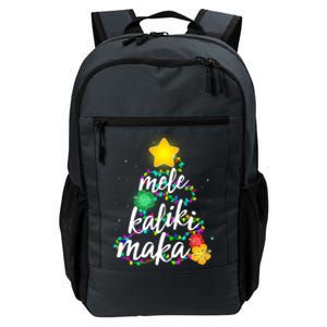 Hawaiian Christmas Mele Kaliki Maka Hibiscus Tree Daily Commute Backpack