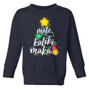 Hawaiian Christmas Mele Kaliki Maka Hibiscus Tree Toddler Sweatshirt