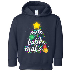 Hawaiian Christmas Mele Kaliki Maka Hibiscus Tree Toddler Hoodie