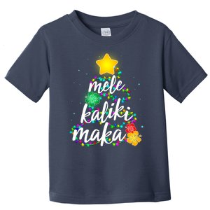 Hawaiian Christmas Mele Kaliki Maka Hibiscus Tree Toddler T-Shirt