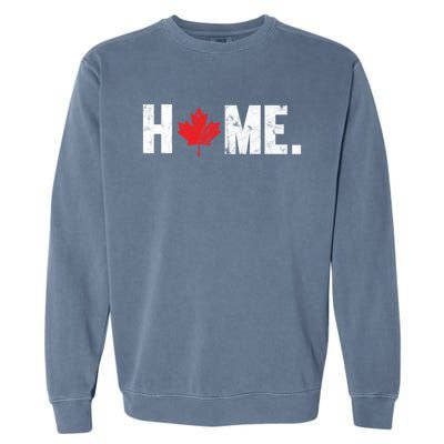 Home Canada Maple Leaf Distressed Gift Garment-Dyed Sweatshirt