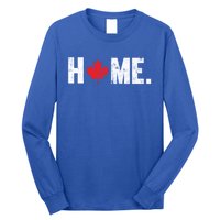 Home Canada Maple Leaf Distressed Gift Long Sleeve Shirt