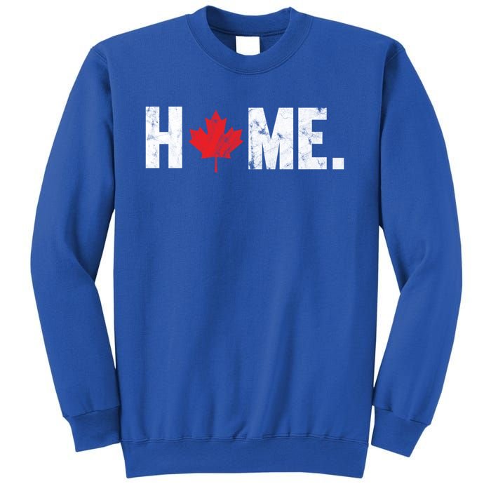 Home Canada Maple Leaf Distressed Gift Sweatshirt