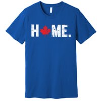 Home Canada Maple Leaf Distressed Gift Premium T-Shirt