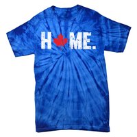 Home Canada Maple Leaf Distressed Gift Tie-Dye T-Shirt