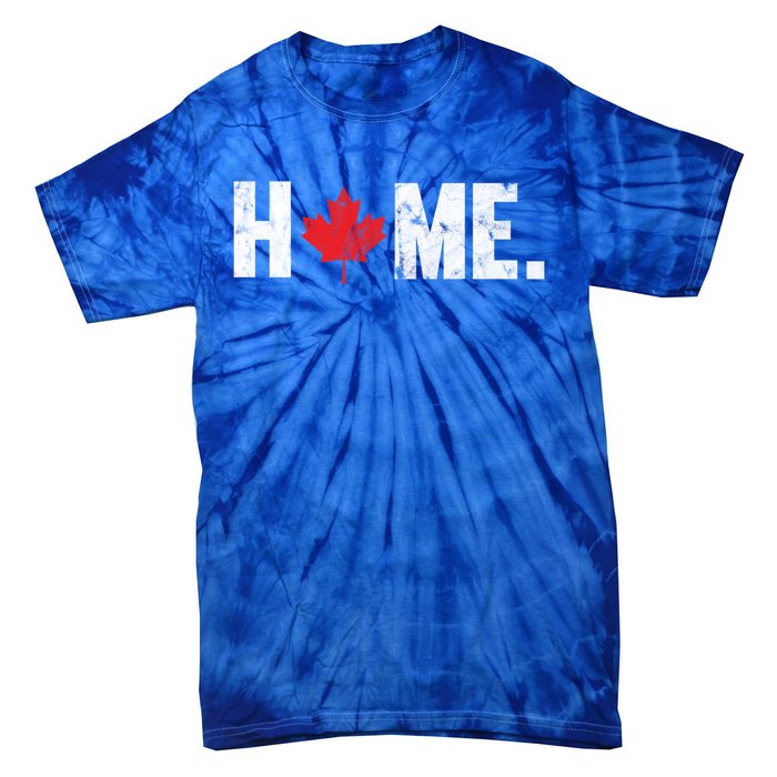 Home Canada Maple Leaf Distressed Gift Tie-Dye T-Shirt