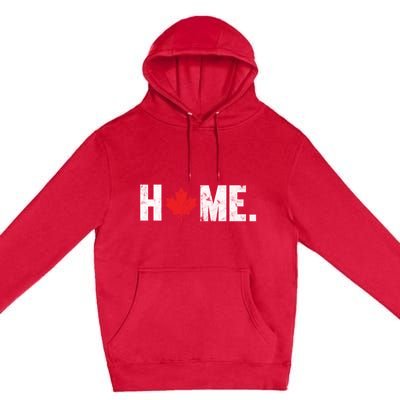 Home Canada Maple Leaf Distressed Gift Premium Pullover Hoodie