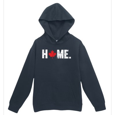 Home Canada Maple Leaf Distressed Gift Urban Pullover Hoodie