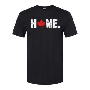 Home Canada Maple Leaf Distressed Gift Softstyle CVC T-Shirt