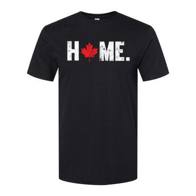 Home Canada Maple Leaf Distressed Gift Softstyle CVC T-Shirt