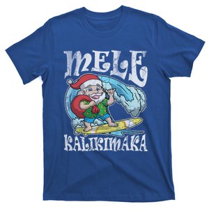 Hawaiian Christmas Mele Kalikimaka Santa Claus Hawaii Funny Gift T-Shirt