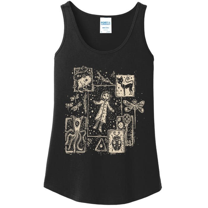 Horror Coraline Movie Ladies Essential Tank