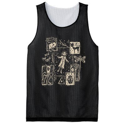 Horror Coraline Movie Mesh Reversible Basketball Jersey Tank