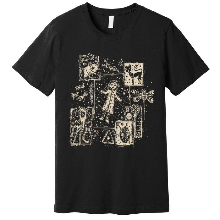 Horror Coraline Movie Premium T-Shirt