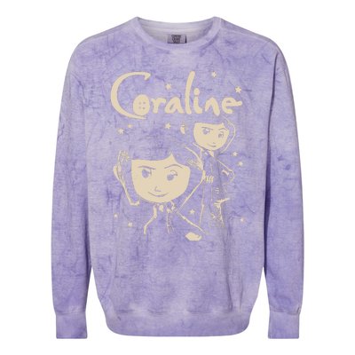 Horror Coraline Movie Halloween Coraline Colorblast Crewneck Sweatshirt