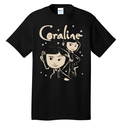 Horror Coraline Movie Halloween Coraline Tall T-Shirt