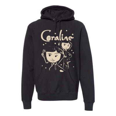 Horror Coraline Movie Halloween Coraline Premium Hoodie