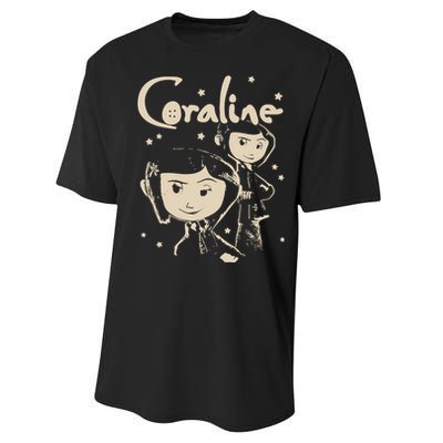 Horror Coraline Movie Halloween Coraline Performance Sprint T-Shirt