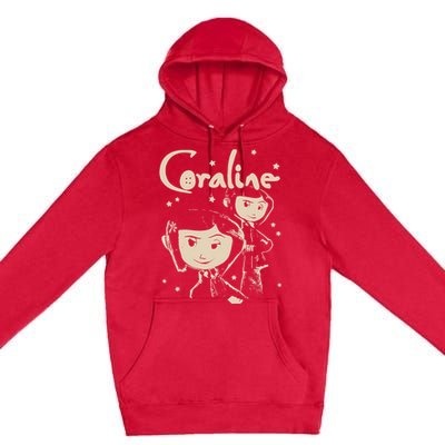 Horror Coraline Movie Halloween Coraline Premium Pullover Hoodie