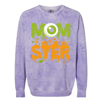 Halloween Costume Momster Spooky Halloween Colorblast Crewneck Sweatshirt