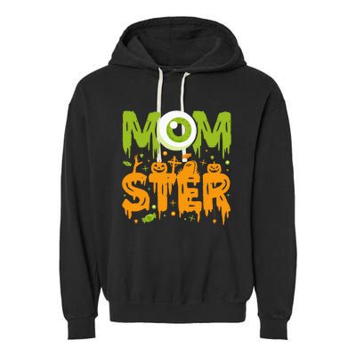 Halloween Costume Momster Spooky Halloween Garment-Dyed Fleece Hoodie