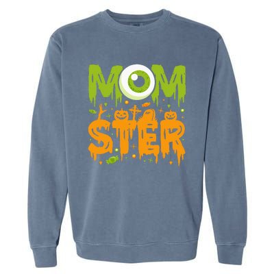 Halloween Costume Momster Spooky Halloween Garment-Dyed Sweatshirt