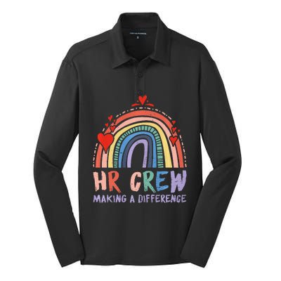 HR Crew Making A Difference HR Officer HR Consultant  Silk Touch Performance Long Sleeve Polo