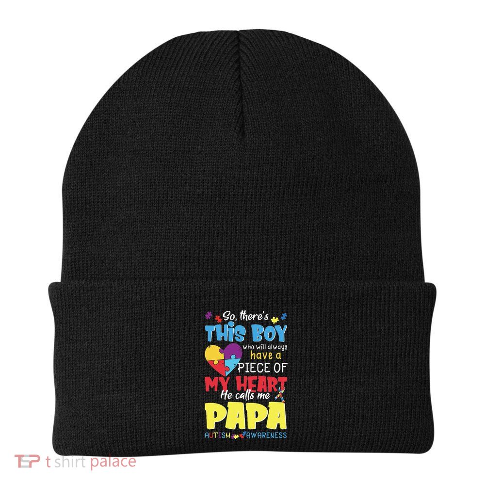 He Calls Me Papa Autism Awareness Beanie