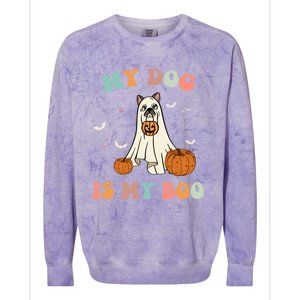 Halloween Charm: My Dog Is My Boo Gift Colorblast Crewneck Sweatshirt