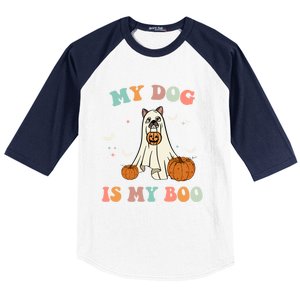 Halloween Charm: My Dog Is My Boo Gift Baseball Sleeve Shirt