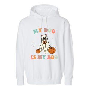 Halloween Charm: My Dog Is My Boo Gift Garment-Dyed Fleece Hoodie