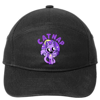 Hi Cats Nap Lover Funny Cat 7-Panel Snapback Hat