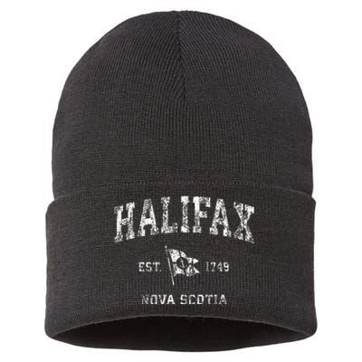 Halifax Canada Nautical Boat Anchor Flag Sports Sustainable Knit Beanie