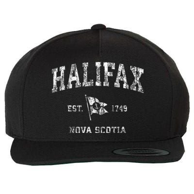 Halifax Canada Nautical Boat Anchor Flag Sports Wool Snapback Cap