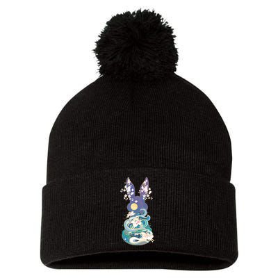 Happy Chinese New Year Year Of The Rabbit Pom Pom 12in Knit Beanie