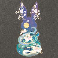 Happy Chinese New Year Year Of The Rabbit Cotton Canvas Backpack