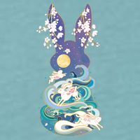 Happy Chinese New Year Year Of The Rabbit Sueded Cloud Jersey T-Shirt