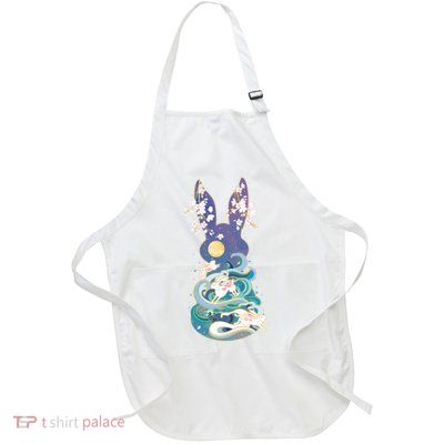Happy Chinese New Year Year Of The Rabbit Full-Length Apron With Pockets