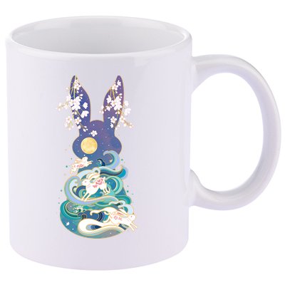 Happy Chinese New Year Year Of The Rabbit 11oz C Handle Ceramic Mug