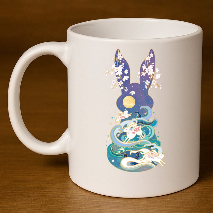 Happy Chinese New Year Year Of The Rabbit 11oz C Handle Ceramic Mug