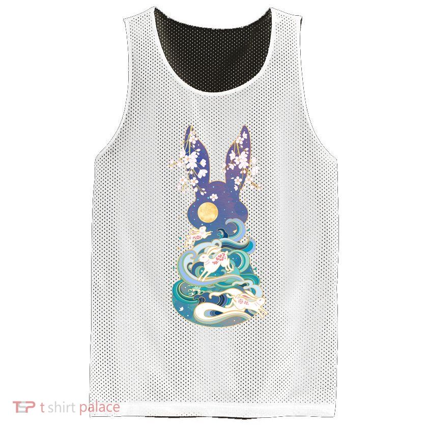 Happy Chinese New Year Year Of The Rabbit Mesh Reversible Basketball Jersey Tank