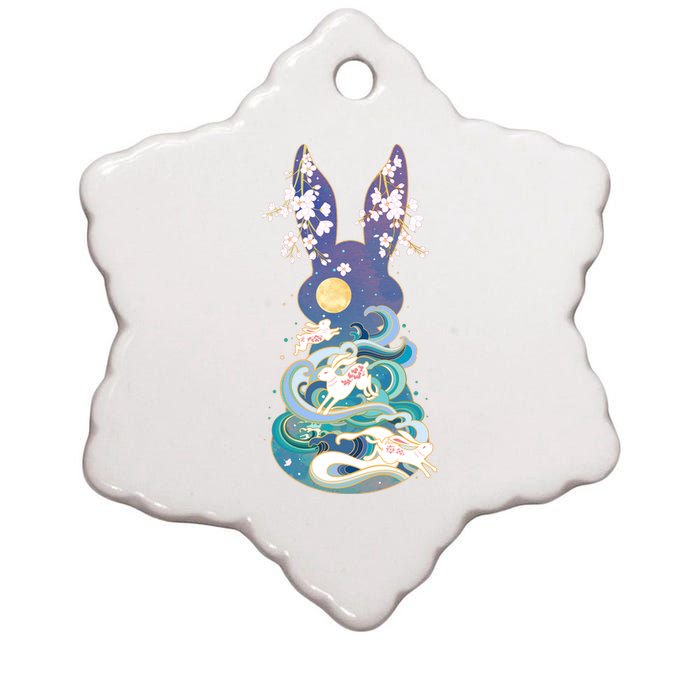 Happy Chinese New Year Year Of The Rabbit Ceramic Star Ornament