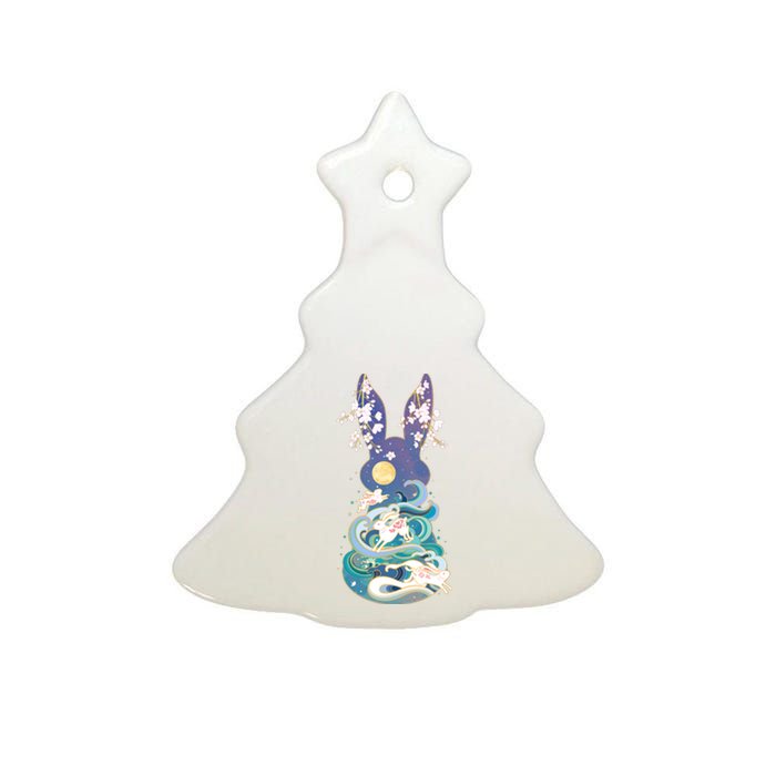 Happy Chinese New Year Year Of The Rabbit Ceramic Tree Ornament