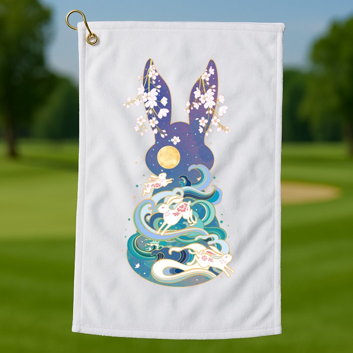 Happy Chinese New Year Year Of The Rabbit Golf Towel