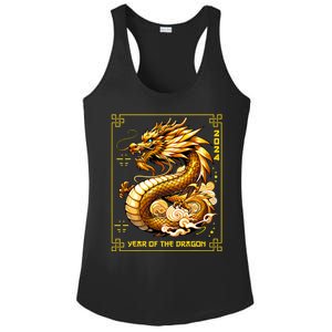 Happy Chinese New Year 2024 Lunar New Year Dragon Red Ladies PosiCharge Competitor Racerback Tank